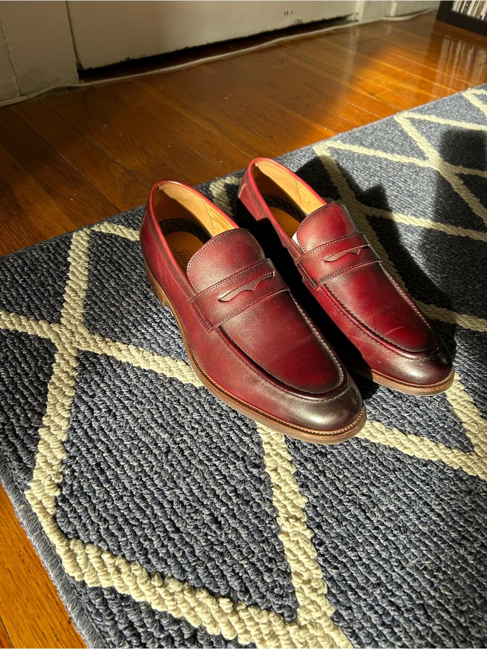 Florsheim Burgundy Leather Penny Loafers